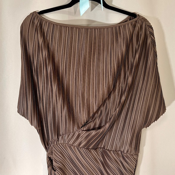 Baltic Born Winslow Chocolate Brown Pleated Dress - Picture 3 of 6